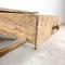 Antique French Square Elm Wooden Coffee Table with Drawer 6