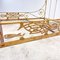 Antique French Painted Faux Bamboo Metal Bed on Casters 7