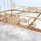 Antique French Painted Faux Bamboo Metal Bed on Casters, Image 5
