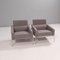 Grey and Chrome Series 3300 Armchairs by Arne Jacobsen for Fritz Hansen, Set of 2 8