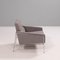 Grey and Chrome Series 3300 Armchairs by Arne Jacobsen for Fritz Hansen, Set of 2 2