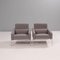 Grey and Chrome Series 3300 Armchairs by Arne Jacobsen for Fritz Hansen, Set of 2 7