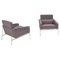 Grey and Chrome Series 3300 Armchairs by Arne Jacobsen for Fritz Hansen, Set of 2 1