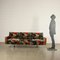 Vintage Italian Sofa in Velvet, Wood & Chromed Metal 2