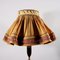 Floor Lamp in Stained Wood, Brass & Fabric, Italy, 1950s 4