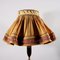 Floor Lamp in Stained Wood, Brass & Fabric, Italy, 1950s, Image 4