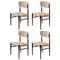 Sculptural Dining Chairs, Denmark, 1950s, Set of 4 1