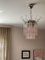 Lampadario tubolare in vetro di Murano rosa, Immagine 11