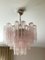 Pink Murano Glass Tubular Chandelier in Medium Size 9