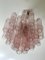 Pink Murano Glass Tubular Chandelier in Medium Size 10