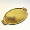 Large Swedish Oval Brass Plate Tray with Handles, 1930s 3