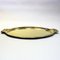 Large Swedish Oval Brass Plate Tray with Handles, 1930s 2