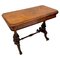 Mesa de juegos victoriana antigua de madera nudosa de nogal, Imagen 1
