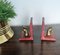 Vintage Italian Leather and Brass Horse Head Bookends, Set of 2 5