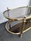 Italian Hollywood Regency Brass and Glass Oval Center Coffee Table by Milo Baughman, 1970s 6