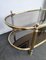 Italian Hollywood Regency Brass and Glass Oval Center Coffee Table by Milo Baughman, 1970s, Image 6