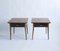 Mahogany Bedside Tables with Brass Handles, Italy, 1960s, Set of 2 2