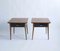 Mahogany Bedside Tables with Brass Handles, Italy, 1960s, Set of 2, Image 2