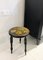 Small Victorian Floral Painted Ebonised Stool 1