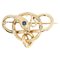 19th Century French Sapphire 18 Karat Yellow Gold Snake Ring 1