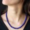 Modern Lapis Lazuli 18 Karat Yellow Gold Chiseled Clasp Necklace 8