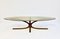 Mid-Century Modern Glass and Bronze Oval Coffee Table by Michel Mangematin 2
