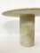 Mid-Century Travertine Table with Removable Leather Piece on the Feet, 1970s 7