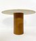 Mid-Century Travertine Table with Removable Leather Piece on the Feet, 1970s 4