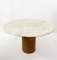 Mid-Century Travertine Table with Removable Leather Piece on the Feet, 1970s 12