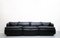Italienisches Sofa Set aus schwarzem Leder von Alberto Rosselli für Saporiti 15