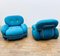 Italian Blue and Yellow Armchairs in the Style of Sesann, 1960s 7