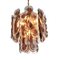 Amber Murano Glass & Brass Kalmar Citrus Chandelier by Carlo Nason, 1960s 3