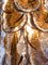 Lampadario Kalmar Citrus in vetro di Murano ambrato e ottone di Carlo Nason, anni '60, Immagine 4