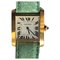 Tank Française Yellow Gold and Leather Watch from Cartier 1