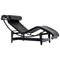 Lc4 Black Chaise Lounge by Le Corbusier, Pierre Jeanneret, Charlotte Perriand for Cassina 1