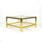 Mid-Century Italian Brass and Glass Coffee Table, 1970s, Image 1