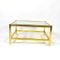 Mid-Century Italian Brass and Glass Coffee Table, 1970s 4