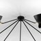 Black 7-Fixed Arms Spider Ceiling Lamp by Serge Mouille, Image 5