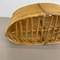 Mid-Century French Bauhaus Rattan Magazine Holder in the Style of Aubock, 1970s, Image 19
