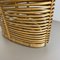 Mid-Century French Bauhaus Rattan Magazine Holder in the Style of Aubock, 1970s 15