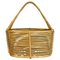 Mid-Century French Bauhaus Rattan Magazine Holder in the Style of Aubock, 1970s 1