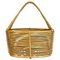 Mid-Century French Bauhaus Rattan Magazine Holder in the Style of Aubock, 1970s, Image 1