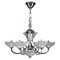Art Deco Nickel-Plated Metal and Copper Chandelier, Image 1