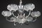 Art Deco Nickel-Plated Metal and Copper Chandelier, Image 4