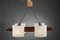 Scandinavian Teak and Acrylic Glass Granite Hanging Lamp 7