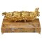 Charles X Gilt Bronze and Marble Inkwell, Image 1