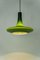 German Green Opal Glass Pendant Light from Peill & Putzler, 1970s 4