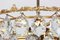 Lámpara de araña austriaca de latón y cristal de Bakalowits, años 60, Imagen 3