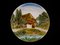 Vintage Decorative Ceramic Plates of a Chalet in Nature, Set of 4 3