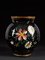 Schwarze Keramikvasen mit handbemaltem Natur-Dekor, 4er Set 5